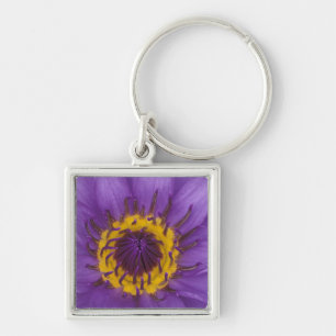 Thailand, Bangkok, Purple and yellow lotus Keychain