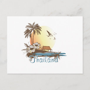 Thailand Beach Hut Postcard