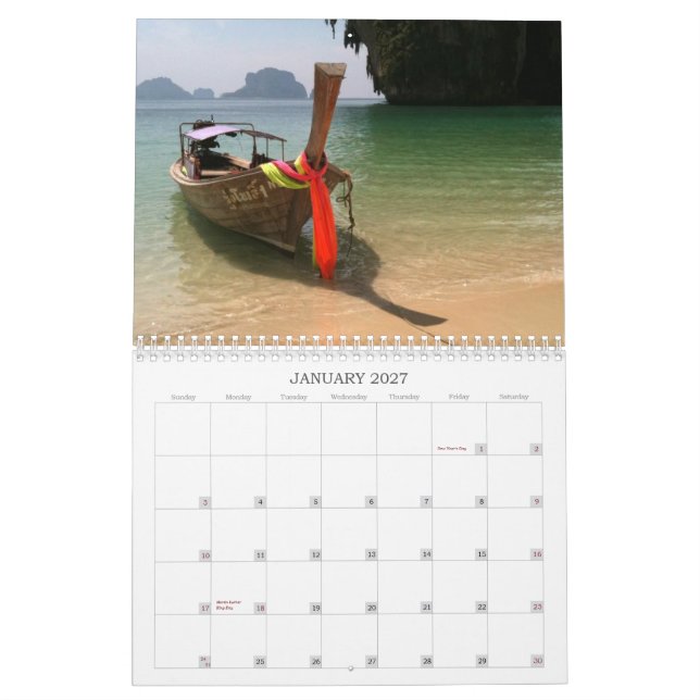 Thailand Beaches 2012 Calendar (Jan 2027)