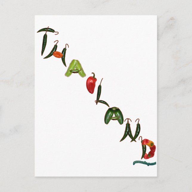 Thailand Chili Peppers Postcard (Front)