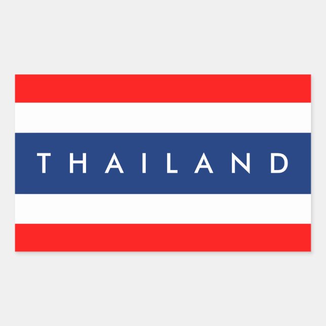 Thailand country flag nation symbol name text sticker (Front)
