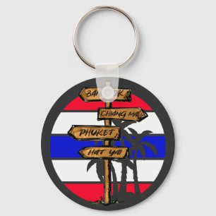 Thailand Destinations - Bangkok Chiang Mai Phuket Keychain