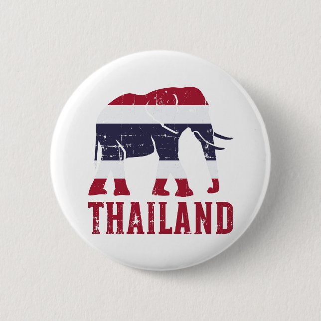 Thailand Elephant flag 2 Inch Round Button (Front)