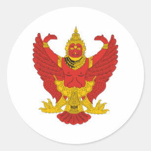 Thailand Emblem Classic Round Sticker