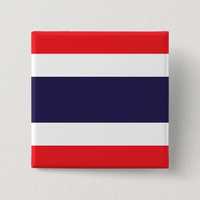 Thailand Flag 2 Inch Square Button (Front)