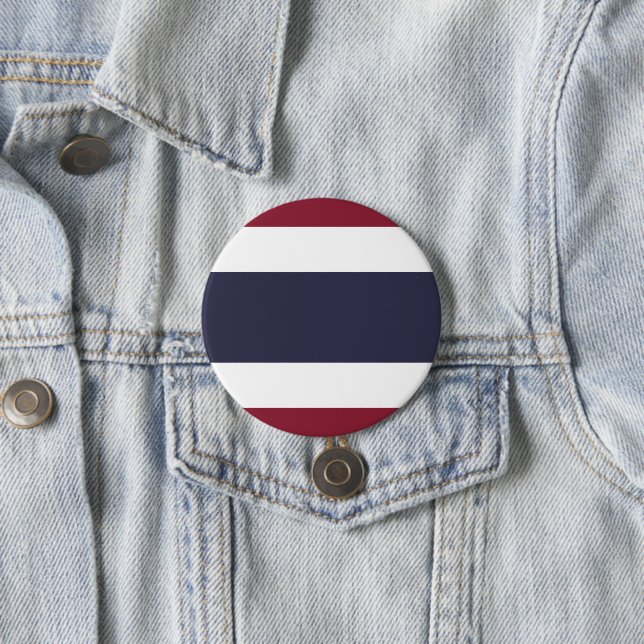 Thailand flag 3 inch round button (In Situ)