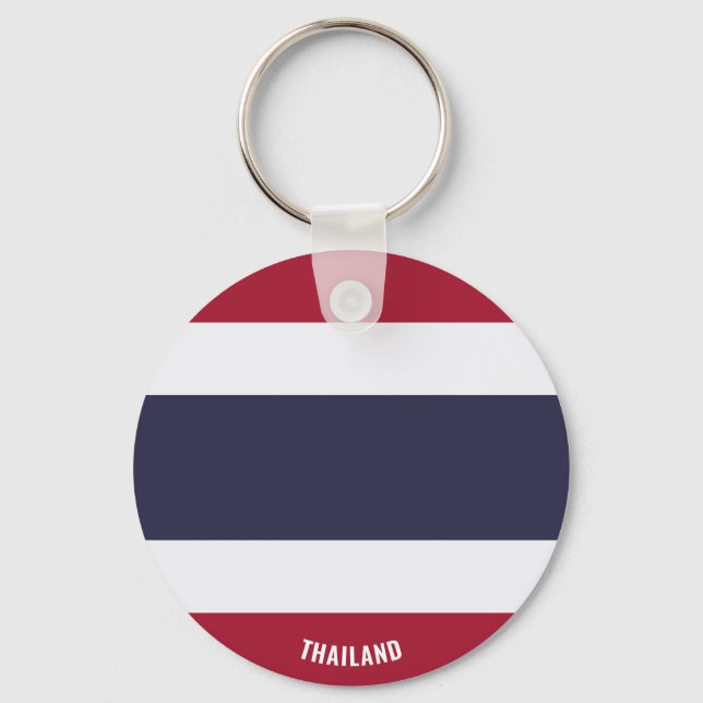 Thailand Flag Charming Patriotic Keychain (Front)