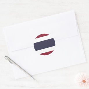 Thailand flag classic round sticker