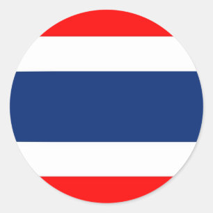 Thailand flag classic round sticker