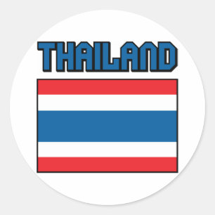 Thailand Flag Classic Round Sticker