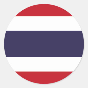 Thailand flag classic round sticker