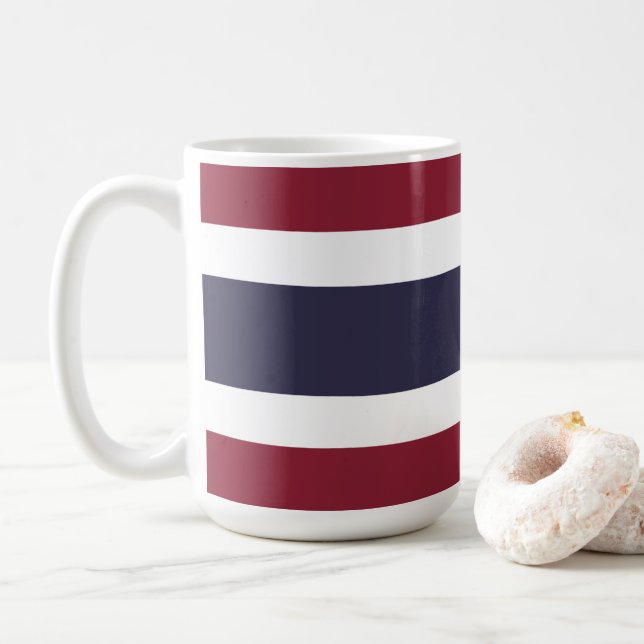 Thailand flag coffee mug (With Donut)