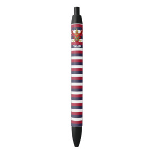 Thailand Flag Cute Patriotic Black Ink Pen