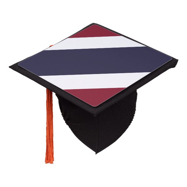 Thailand flag graduation cap topper (Angled)
