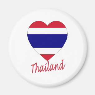 Thailand Flag Heart Magnet