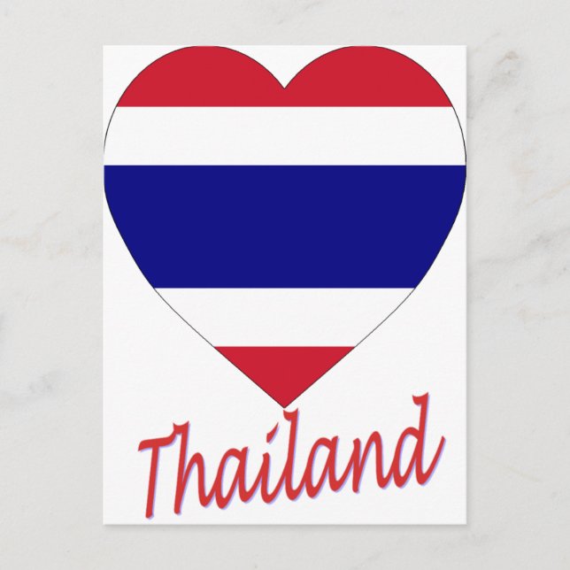 Thailand Flag Heart Postcard (Front)
