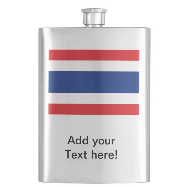 Thailand Flag Hip Flask (Front)
