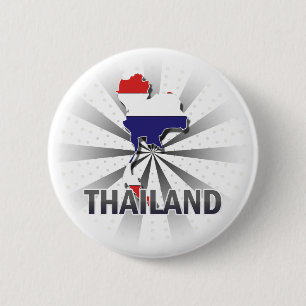 Thailand Flag Map 2.0 2 Inch Round Button