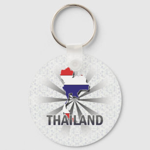 Thailand Flag Map 2.0 Keychain