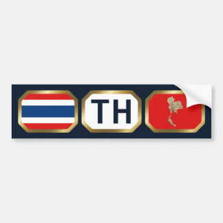 Thailand Flag Map Code Bumper Sticker