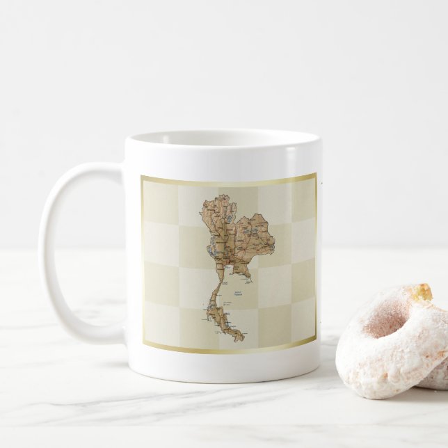 Thailand Flag + Map Mug (With Donut)