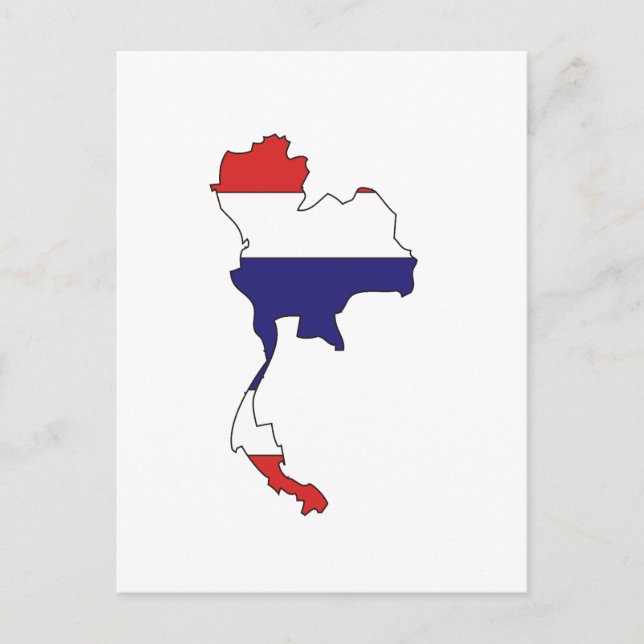 Thailand flag map postcard (Front)