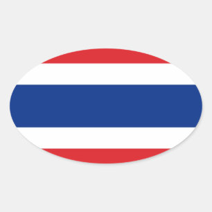 Thailand Flag Oval Sticker