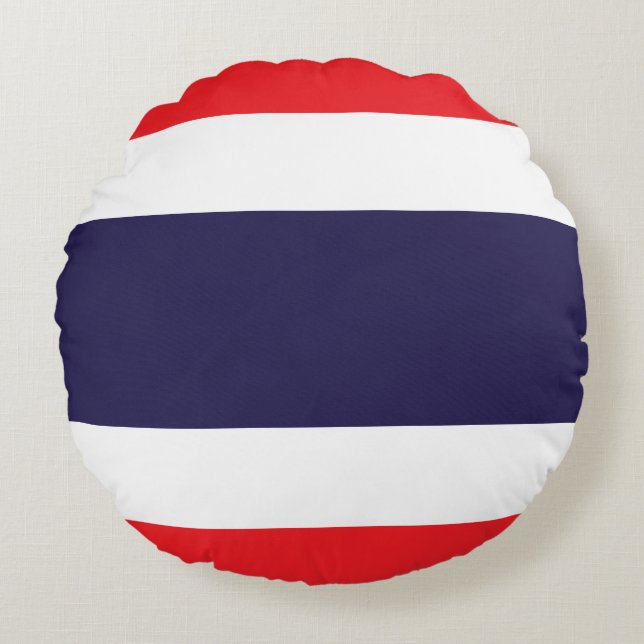 Thailand Flag Round Pillow (Front)
