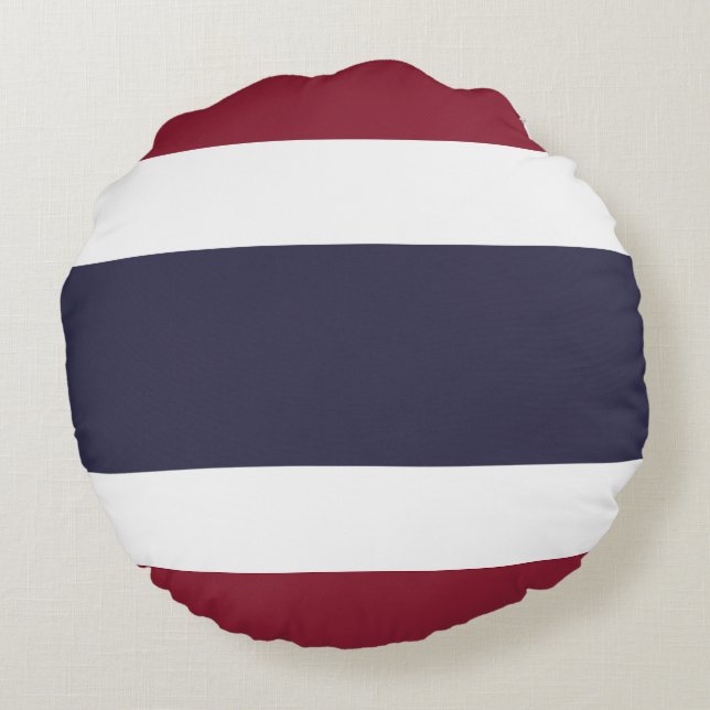 Thailand flag round pillow (Back)