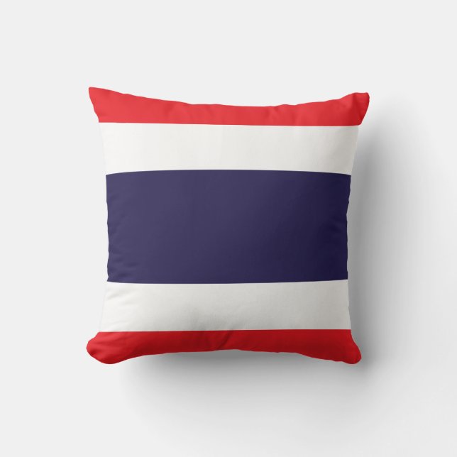 Thailand Flag Throw Pillow (Front)