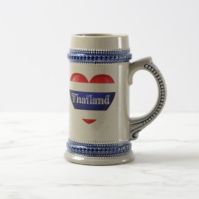 Thailand Heart Flag Beer Stein (Right)