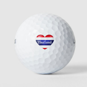 Thailand Heart Flag Golf Balls