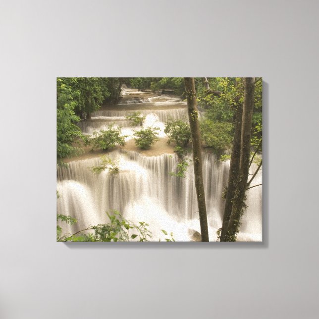 Thailand, Huai Mae Khamin Waterfall Canvas Print (Front)