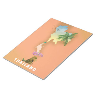 Thailand illustrated map notepad