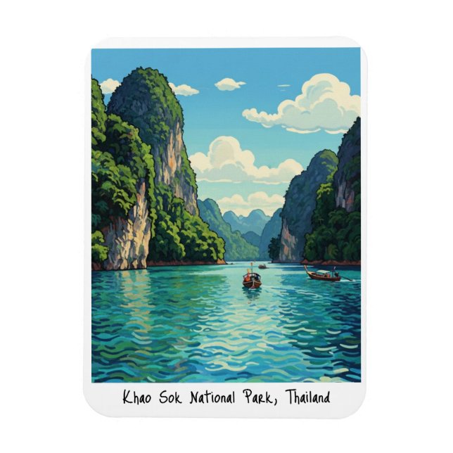  Thailand Khao Sok National Park Travel Magnet (Vertical)