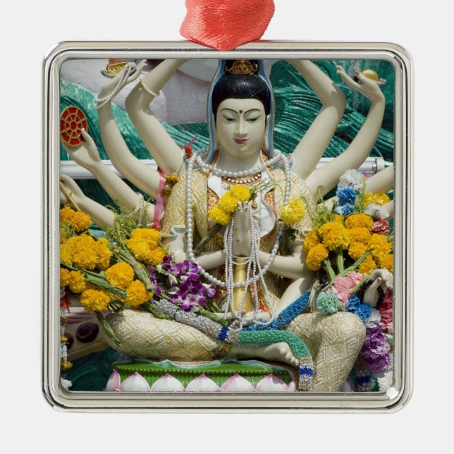 Thailand, Ko Samui aka Koh Samui). Wat Plai 2 Metal Ornament (Front)
