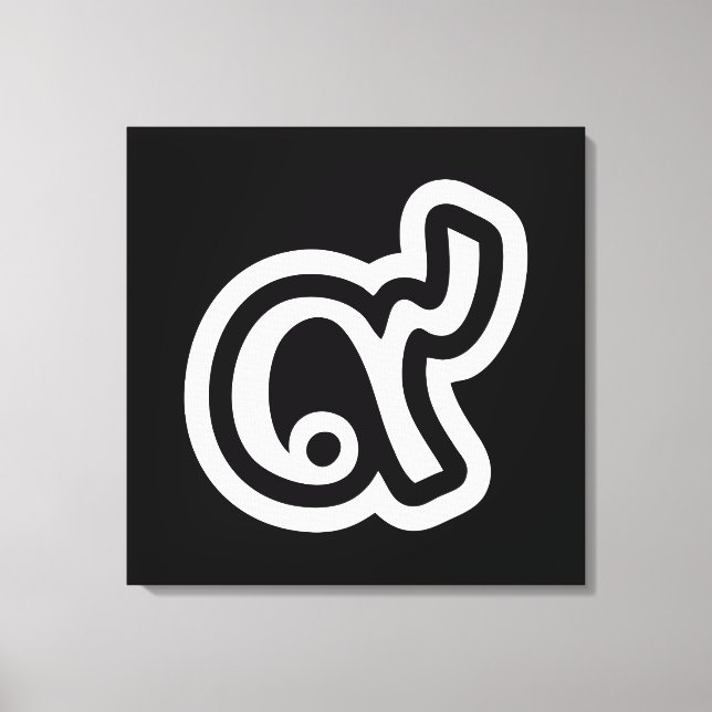 Thailand Lucky Number 9 / Nine / ๙ (Gao/Kao) Thai Canvas Print (Front)