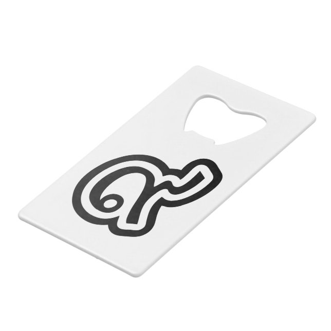 Thailand Lucky Number 9 / Nine / ๙ (Gao/Kao) Thai Credit Card Bottle Opener (Front Angled)