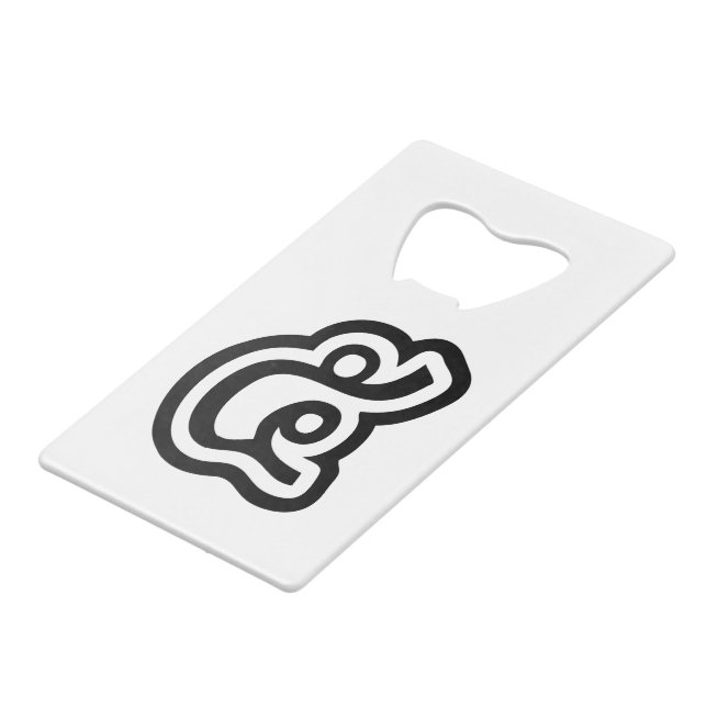 Thailand Number 5 / Five / ๕ (Haa/Ha) Thai Script Credit Card Bottle Opener (Front Angled)