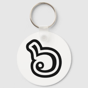 Thailand Number 6 / Six / ๖ (Ho/Hok) Thai Langua Keychain