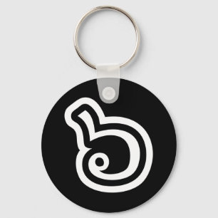 Thailand Number 6 / Six / ๖ (Ho/Hok) Thai Language Keychain