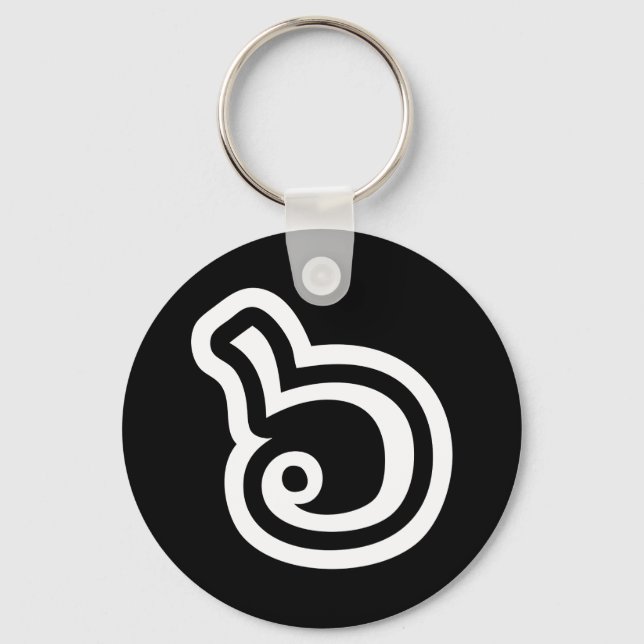 Thailand Number 6 / Six / ๖ (Ho/Hok) Thai Language Keychain (Front)