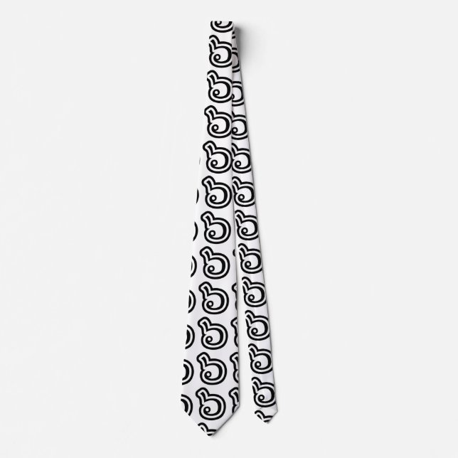 Thailand Number 6 / Six / ๖ (Ho/Hok) Thai Language Tie (Front)