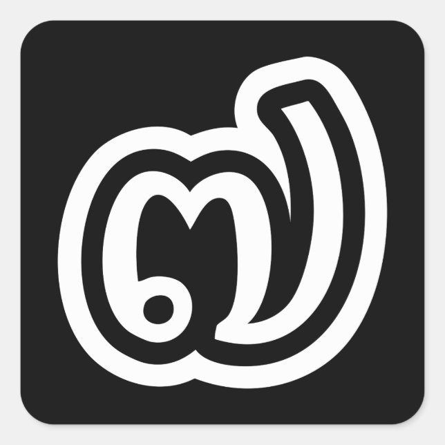 Thailand Number 7 / Seven / ๗ (Jed/Chet) Thai Square Sticker (Front)