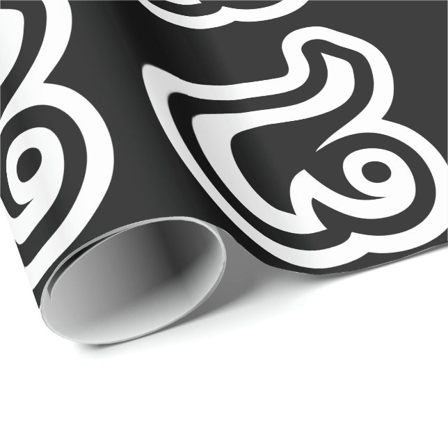 Thailand Number 8 / Eight / ๘ (Bad/Paet) Thai Wrapping Paper (Roll Corner)