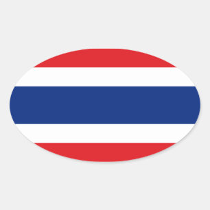 Thailand Oval Flag Sticker