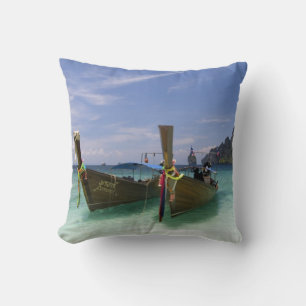 Thailand, Phi Phi Don Island, Yong Kasem beach, Throw Pillow