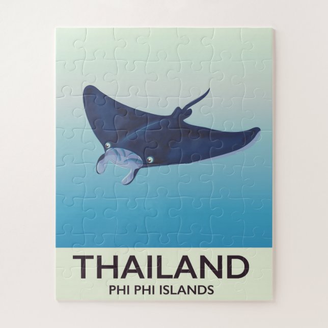 Thailand Phi Phi Islands Travel poster Jigsaw Puzzle (Vertical)