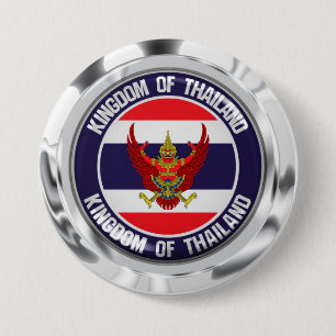 Thailand Round Emblem 3 Inch Round Button
