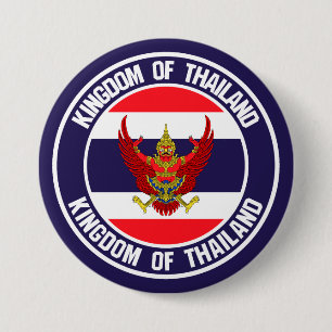 Thailand Round Emblem 3 Inch Round Button